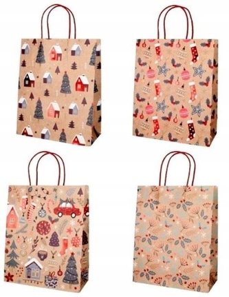 Torba prezentowa 21x25,5x10 papier white craft