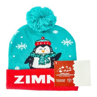 Czapka LED. Zimno