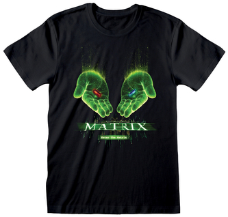 Pánské tričko Matrix: Přášky v ruce (M) černá bavlna