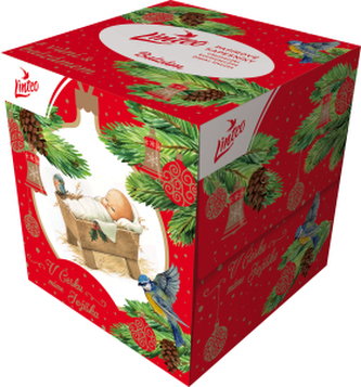 Linteo 3vrstvé papírové kapesníky s vánočním designem, 60 ks