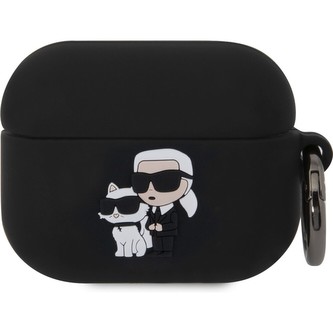 Karl Lagerfeld 3D Logo NFT Karl and Choupette pouzdro AirPods Pro 1 černé