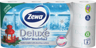 Zewa Deluxe Winter 3vrstvý toaletní papír, 19,3 m, 8 rolí