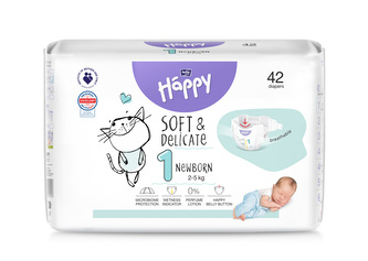 Bella Happy New Born 1 dětské pleny jednorázové 2-5 kg 42 ks