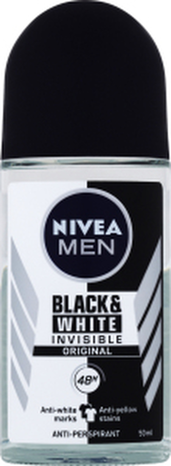 Nivea Men Black & White Invisible Original kuličkový antiperspirant, 50 ml