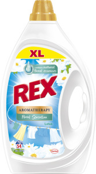Rex prací gel Aromatherapy Lotus & Almond oil 54 praní, 2,45 l