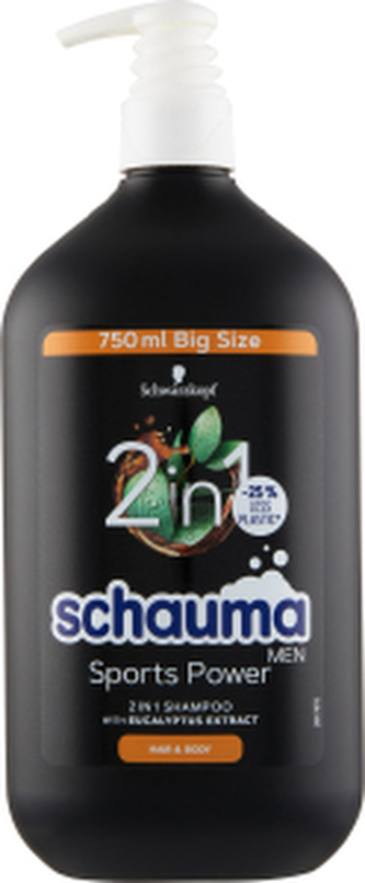 Schauma Men Sports Power 2v1 šampon, 750 ml