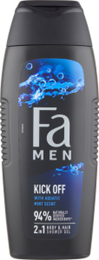 Fa Men sprchový gel 2v1 Kick Off na tělo i vlasy s vůní vodní máty, 400 ml