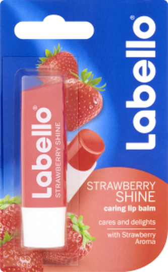 Labello Strawberry Shine jahodový balzám na rty, 4,8 g