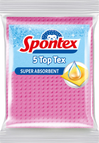 Spontex Top Tex utěrka houbová, 5 ks