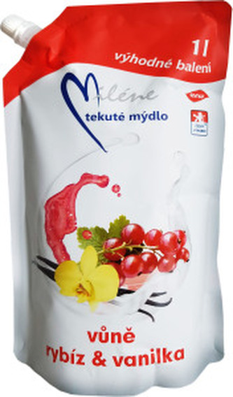 Miléne Rybíz a vanilka tekuté mýdlo, náplň, 1 l