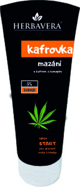 Herbavera Kafrovka mazání s kafrem a konopím, 200 ml