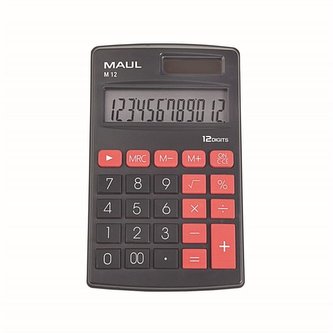 Kapesní kalkulačka MAUL M12 - 12 míst, černá