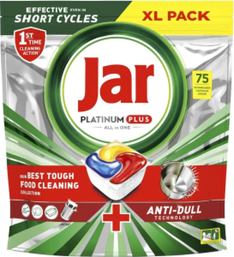 Jar tablety do myčky Platinum Plus All in One, 75 ks