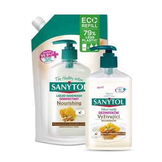 Sada Sanytol tekuté mýdlo vyživující 250 ml+500ml