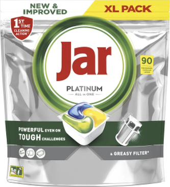 Jar tablety do myčky Platinum All in One Lemon, 90 ks