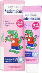 Vademecum Junior, zubní pasta pro děti, příchuť jahoda, pro děti 0-6  let,  50 ml