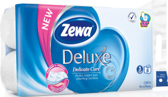 Zewa Deluxe Delicate Care 3vrstvý toaletní papír, 19,3 m, 8 rolí