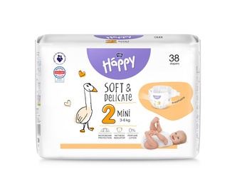 Bella Happy Mimi 2 dětské pleny jednorázové 3-6 kg 38 ks