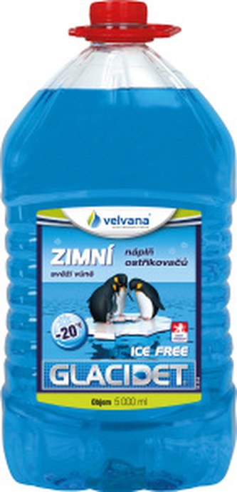 Velvana Glacidet Ice Free -20 °C, nemrznoucí směs do ostřikovačů, 5 l