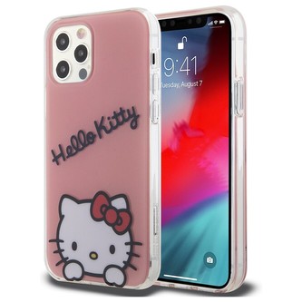 Hello Kitty IML Daydreaming Logo Kryt iPhone 12/12 Pro růžový