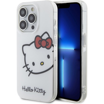 Hello Kitty IML Head Logo Kryt iPhone 13 Pro bílý