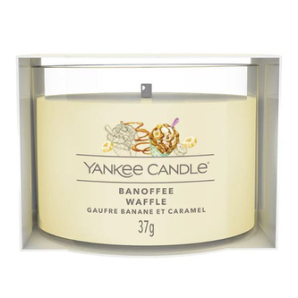 Votivní svíčka Yankee Candle, Vafle s banány a karamelem, 37 g
