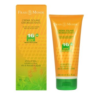 Frais Monde Olive Oil Sun Cream Opalovací přípravek na tělo Face And Body Cream SPF 16 200 ml pro ženy