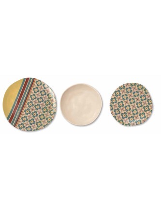Jídelní 17-ti dílná sada talířů LE CEMENTINE INFIORE BRANDANI