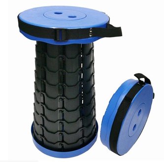 Teleskopická skládací židlička modrá