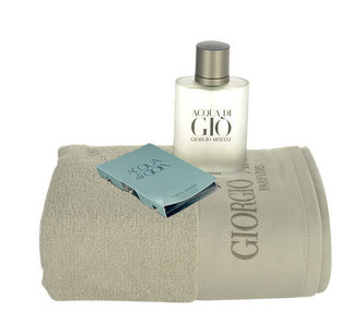 Giorgio Armani Acqua di Gio toaletní voda 100 ml + ručník 1 ks + parfémovaná voda Acqua di Gioia 1,5 ml