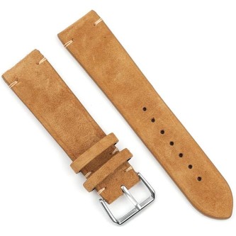 RhinoTech univerzální řemínek Genuine Suede Leather Quick Release 20mm hnědý