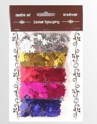 Zestaw cekiny kwiatki 30g