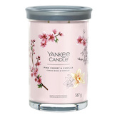 Svíčka ve skleněném válci Yankee Candle, Růžové třešně a vanilka, 567 g