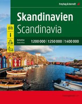 Skandinavien, Autoatlas 1:200.000 - 1:400.000, freytag & berndt