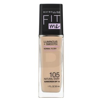 Maybelline Fit Me! Luminous + Smooth Foundation tekutý make-up pro sjednocenou a rozjasněnou pleť 105 Natural Ivory 30 ml