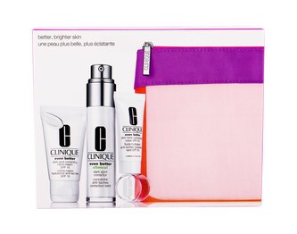 Clinique Even Better pleťové sérum 30 ml + hydrační mléko 15 ml + krém na ruce 30 ml + taštička