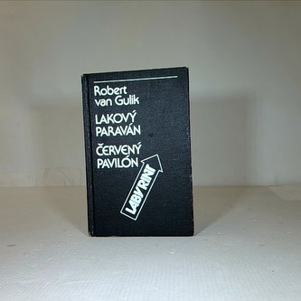 Lakový paraván, červený pavilón