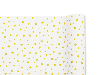 Voňavý vánoční papír 70cm/2m HVĚZDY - žluto-oranžové