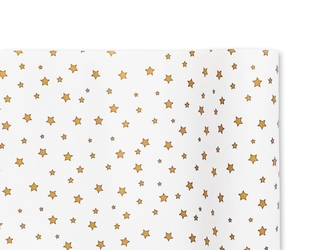 Vánoční papír 70cm/2m HVĚZDY - zlaté