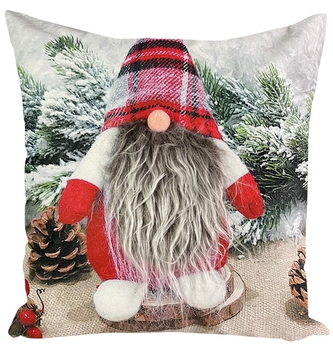 Vánoční polštář s 3D aplikací GNOM XVII. 40x40 cm Mybesthome