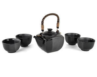 Porcelánová souprava Japan Tea Burakkugurafaito 5ks