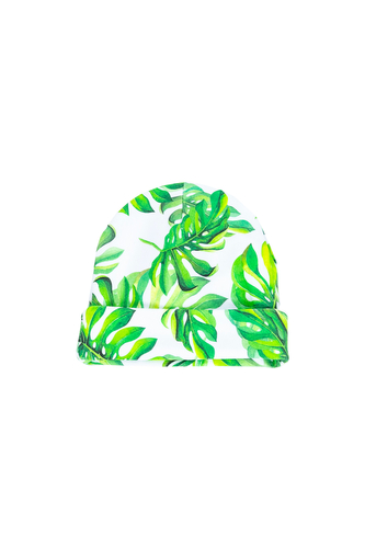Dětská čepice s ohybem 3-6m Tropical Leaves