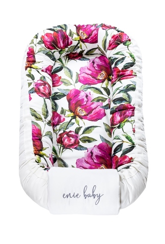 enie baby Hnízdečko do postýlky SATINE flowers