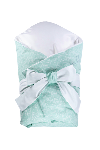 enie baby Péřová zavinovačka DOTS mint 80x80 cm