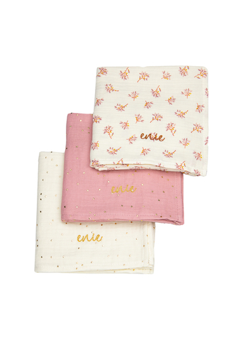 enie baby Mušelínové pleny 70x70cm ROSE AND PINK 3ks