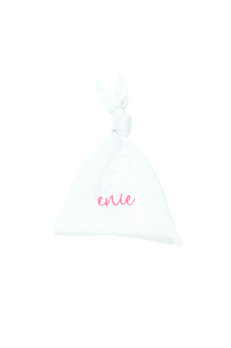 enie baby Muchláček z bio bavlny white with pink