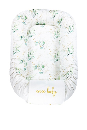 enie baby Hnízdečko do postýlky SATINE golden leaves