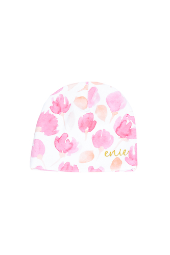 enie baby Dětská čepice 3-6m Pink Flowers