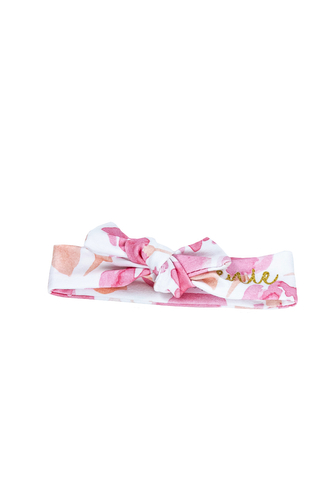 enie baby Dětská čelenka Sweet 16-18m Pink Leaves
