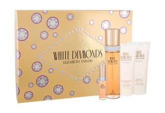 Elizabeth Taylor White Diamonds toaletní voda 100 ml + toaletní voda 10 ml + tělové mléko 100 ml + sprchový gel 100 ml